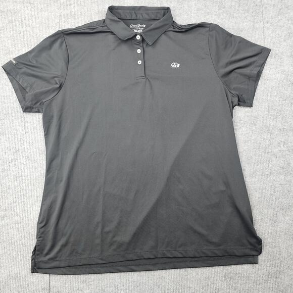 Good Good Polo Shirt Mens 2XL Black Performance Golf Stretch Short Sleeve Light - Picture 1 of 6